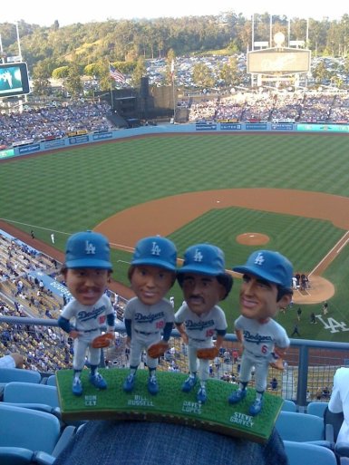 dodger game with the fam